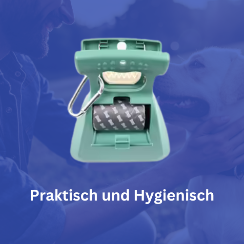 Faltbare Kotschaufel mit Mülltütenaufbewahrung