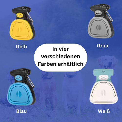 Faltbare Kotschaufel mit Mülltütenaufbewahrung