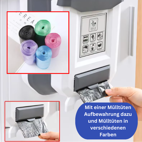 Faltbarer Küchen Abfallbehälter - mit Mülltüten Aufbewahrung